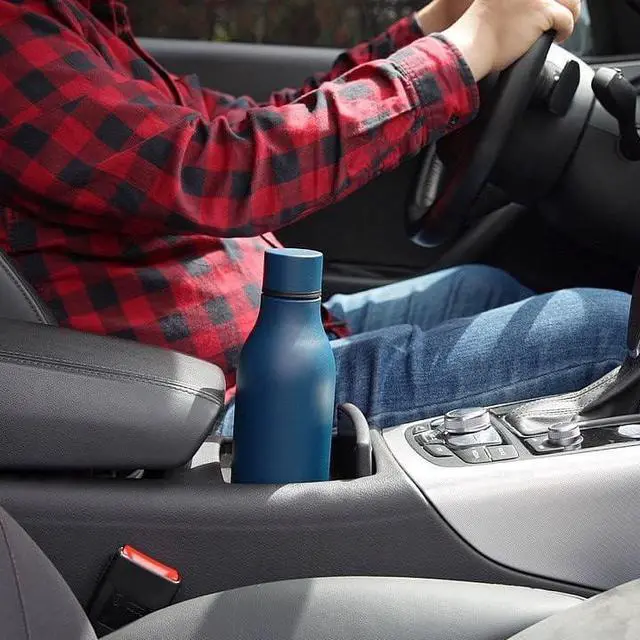 Alt view image 4 of 6 - Insulated Water Bottles 18 oz Stainless Steel Metal Water Bottle with Strap BPA Free Leak Proof Thermos Mugs Flasks Reusable Water Bottle for Sports & Travel Navy Blue