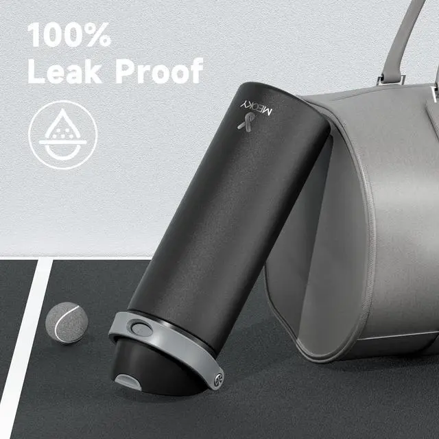 Alt view image 4 of 7 - 24 oz Insulated Water Bottle for Sports: Stainless Steel Water Bottle with 2-in-1 Straw and Spout Lid - Leak Proof Cold for 24 Hours Fits in Car Cup Holder BPA-Free for Travel Gym Night