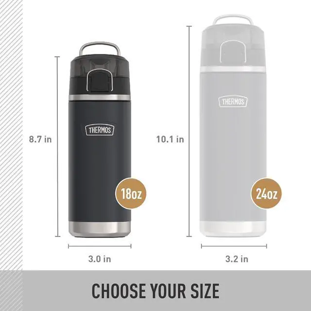 Alt view image 5 of 7 - ICON SERIES Water Bottle with Spout - 18 Ounce Navy - Stainless Steel Vacuum Insulated Water Bottle with Lid