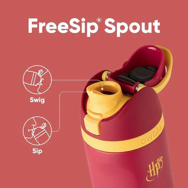 Alt view image 2 of 6 - Harry Potter FreeSip Insulated Stainless Steel Water Bottle with Straw BPA-Free Sports Water Bottle Great for Travel 24 oz Gryffindor