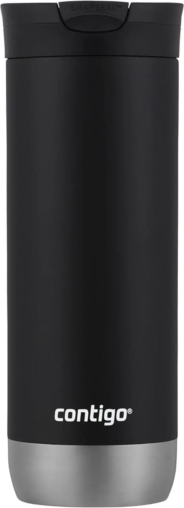 Main image of Huron Vacuum-Insulated Stainless Steel Travel Mug 16oz Licorice - Leak-Proof Lid for Hot/Cold Beverages Fits Most Cup Holdersand Brewers