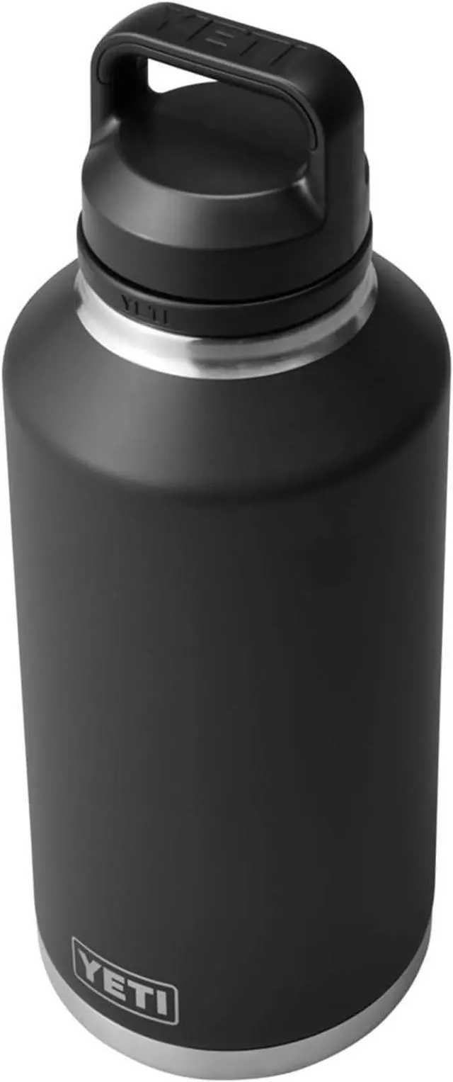 Alt view image 3 of 7 - Rambler 64 oz Bottle Vacuum Insulated Leakproof Stainless Steel with Chug Cap Black