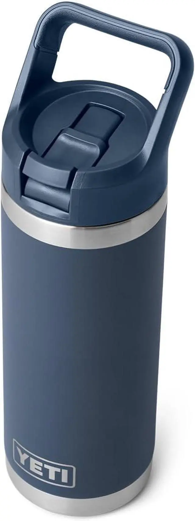 Alt view image 5 of 7 - Rambler 18 oz Bottle Vacuum Insulated Stainless Steel with Straw Cap Navy