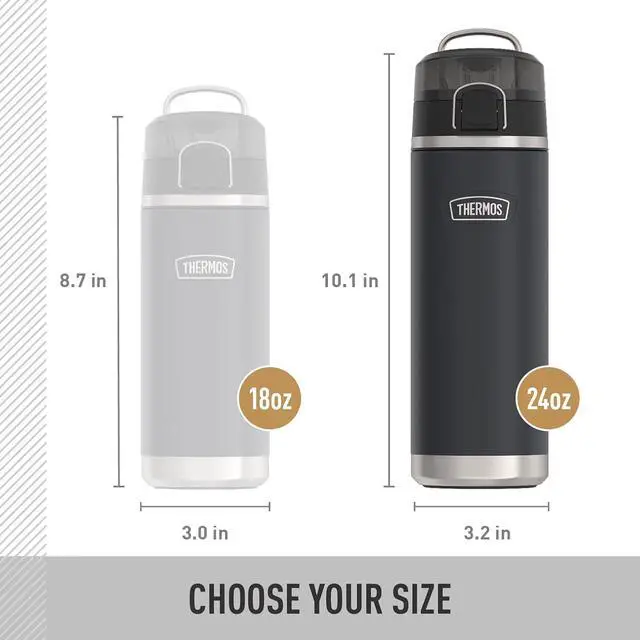 Alt view image 5 of 7 - ICON SERIES Stainless Steel Water Bottle with Spout - 24 Ounce Saddle - Vacuum Insulated Water Bottle with Lid