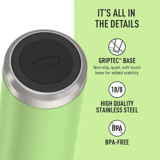 Alt view image 4 of 7 - ICON SERIES Water Bottle with Spout - 18 Ounce Lime - Stainless Steel Vacuum Insulated Water Bottle with Lid