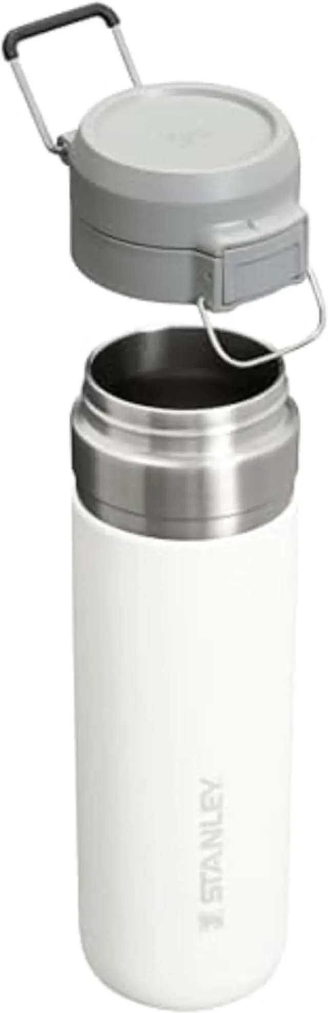 Alt view image 2 of 7 - Stanley Quick Flip GO Water Bottle 24 oz | Push Button Lid | Leakproof and Packable for Travel and Sports | Insulated Stainless Steel | BPA-Free | Polar