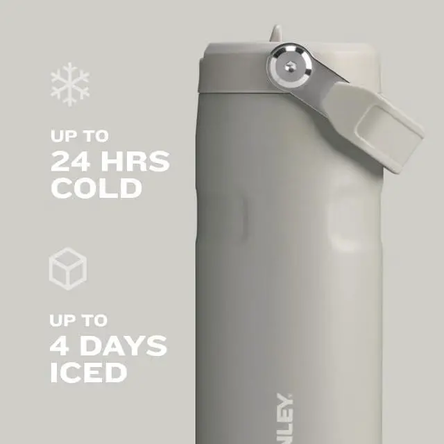 Alt view image 7 of 7 - Stanley IceFlow Flip Straw 2.0 Water Bottle 24 oz | Built-In Straw for Travel and Sports | Lightweight and Leak Resistant | Insulated Stainless Steel | BPA-Free | Pink Mesa