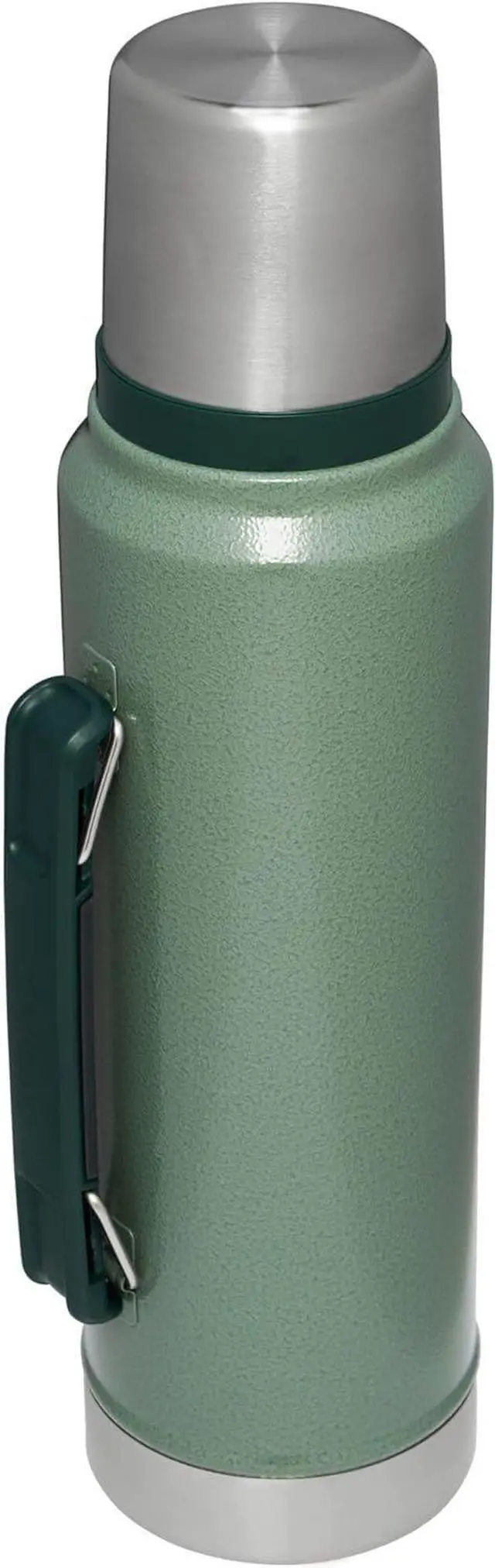 Alt view image 2 of 5 - Stanley Classic Legendary Vacuum Bottle 1.1 qt | Wide Mouth with Leakproof Cup Lid | Keep Drinks Hot or Cold | Packable for Travel | Insulated Stainless Steel Thermos | BPA-Free | Hammertone Green