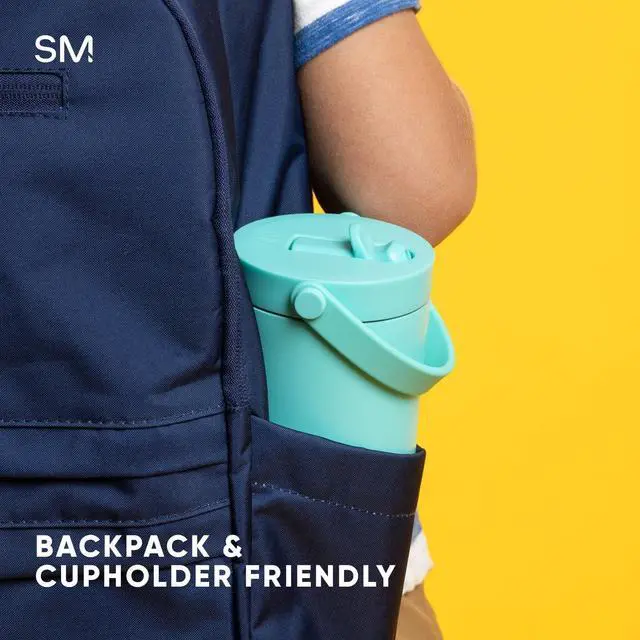 Alt view image 3 of 7 - Trek Pivot | 24oz Kids Flip Straw Tumbler with Handle and Silicone Boot | Insulated Water Bottle Stainless Steel Cup | School Travel Jug | Asteroid