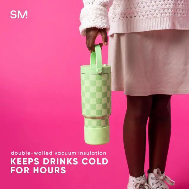 Alt view image 7 of 7 - Trek Pivot | 24oz Kids Flip Straw Tumbler with Handle and Silicone Boot | Insulated Water Bottle Stainless Steel Cup | School Travel Jug | Asteroid