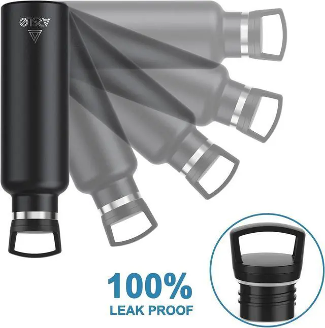 Alt view image 5 of 7 - Stainless Steel Double Wall Water Bottles Vacuum Insulated Bottle With Straw Lid Insulated Water Bottle Keeps Water Cold for 24 Hours Hot for 12 Hours Hiking Sports