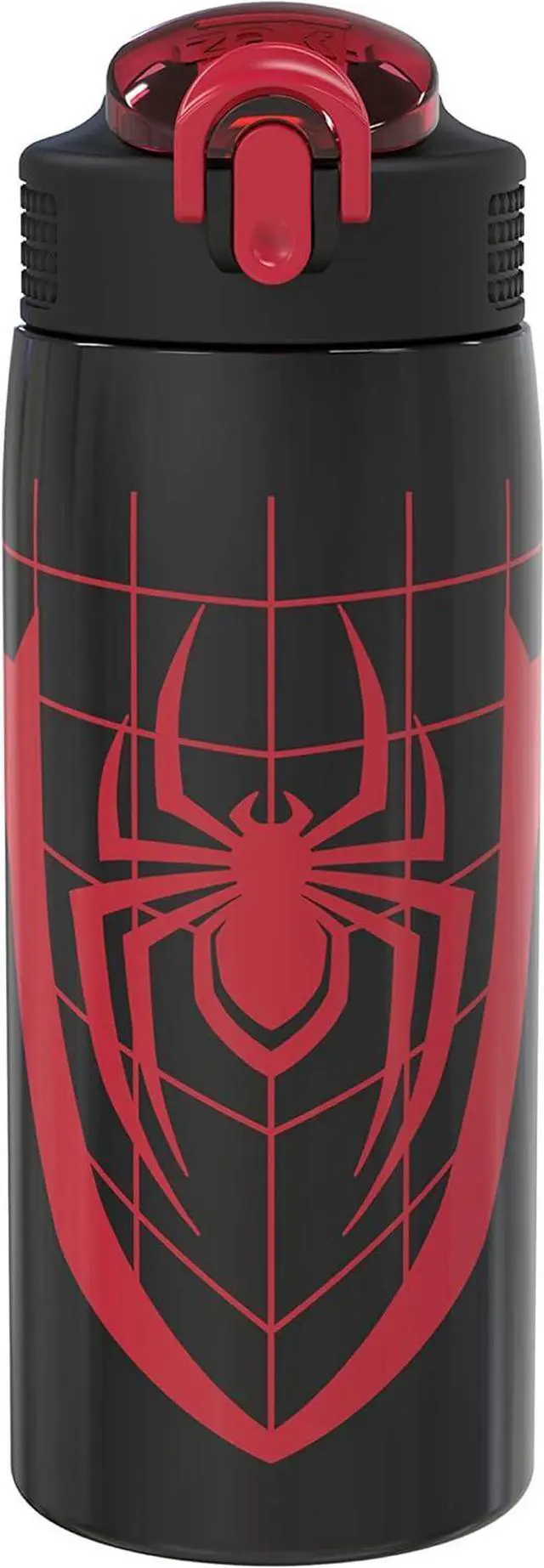 Main image of Marvel Spider-Man Water Bottle for Travel and At Home 19 oz Vacuum Insulated Stainless Steel with Locking Spout Cover Built-In Carrying Loop Leak-Proof Design (Miles Morales)