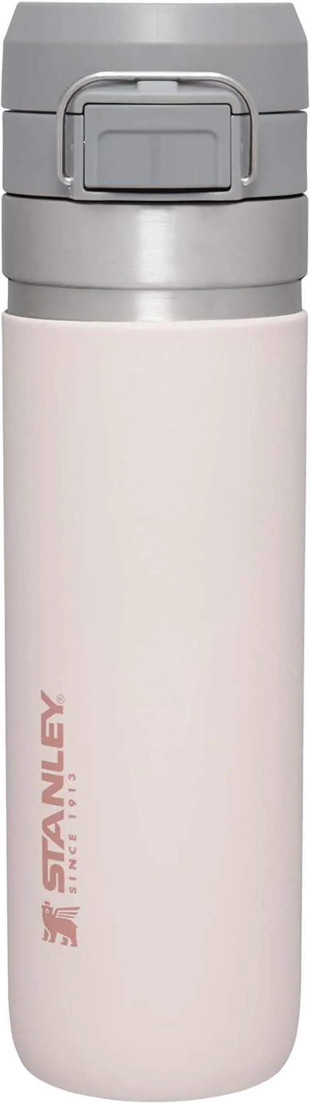 Main image of Stanley Quick Flip GO Water Bottle 24 oz | Push Button Lid | Leakproof and Packable for Travel and Sports | Insulated Stainless Steel | BPA-Free | Rose Quartz
