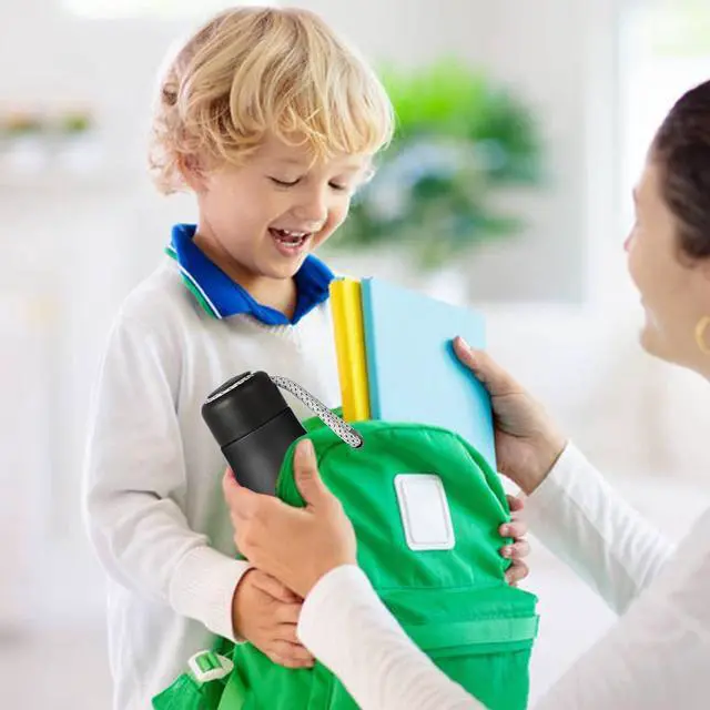 Alt view image 7 of 7 - Water Bottles with Portable LidHydro Insulated Thermal Flask for Hot or Cold Drinks 350ml Stainless Steel Metal Reusable Water Bottle for Kids Adults Midnight Black