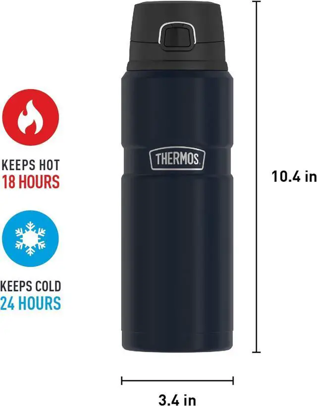 Alt view image 3 of 4 - Stainless King Vacuum-Insulated Drink Bottle 24 Ounce Midnight Blue