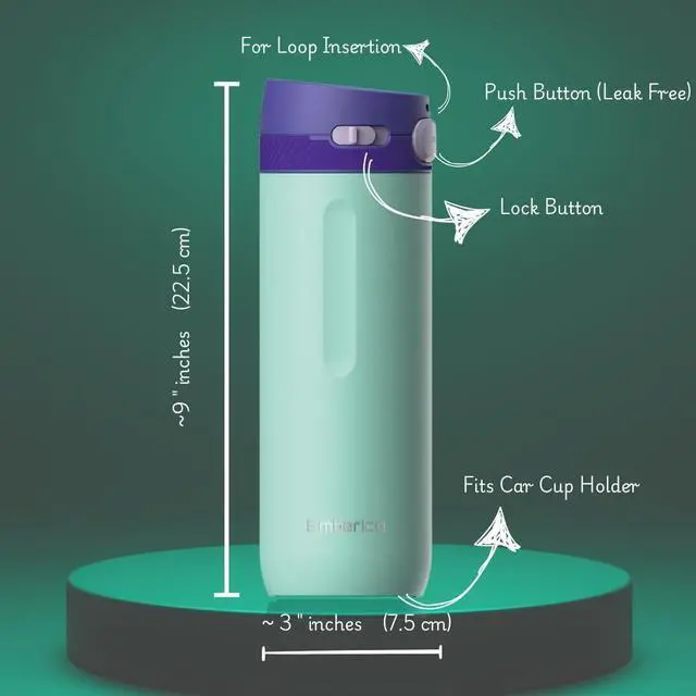 Alt view image 3 of 7 - 20 oz Thermos Vacuum Insulated Bottles - Double Wall Coffee Thermal for Travelers & Campers Keeps Drinks Hot 18H Cold 24H Leak-Free BPA-Free Food-Grade Stainless Steel (Indigo Aqua)