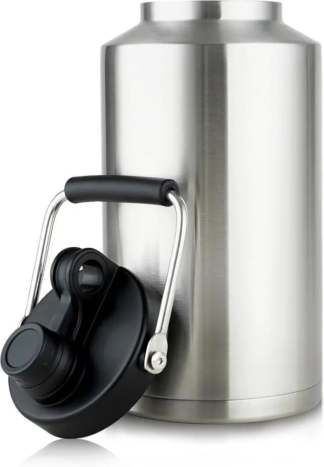 Main image of 1 Gallon Water Jug Bottle Insulated 128 oz Stainless Steel Water Bottle Wide Mouth Double Vacuum Dishwasher Safe BPA Free for Hot & Cold Drinks