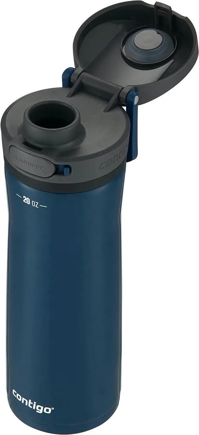Alt view image 3 of 7 - Jackson Chill 2.0 Vacuum-Insulated Stainless Steel Water Bottle with Secure Lid Leak-Proof Travel Friendly 20oz Capacity Blueberry Color Keeps Drinks Cold for 12 Hours