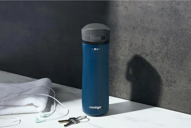 Alt view image 5 of 7 - Jackson Chill 2.0 Vacuum-Insulated Stainless Steel Water Bottle with Secure Lid Leak-Proof Travel Friendly 20oz Capacity Blueberry Color Keeps Drinks Cold for 12 Hours
