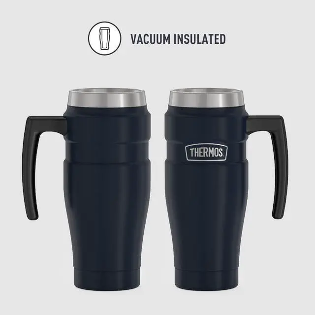 Alt view image 2 of 6 - Stainless King Vacuum-Insulated Travel Mug 16 Ounce Midnight Blue