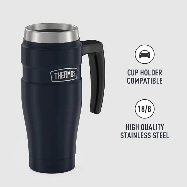 Alt view image 4 of 6 - Stainless King Vacuum-Insulated Travel Mug 16 Ounce Midnight Blue