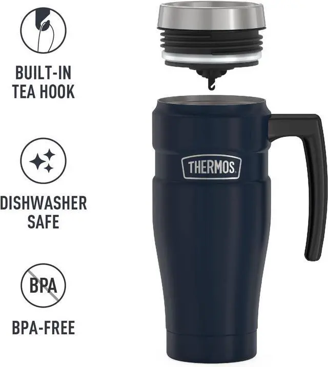 Alt view image 5 of 6 - Stainless King Vacuum-Insulated Travel Mug 16 Ounce Midnight Blue
