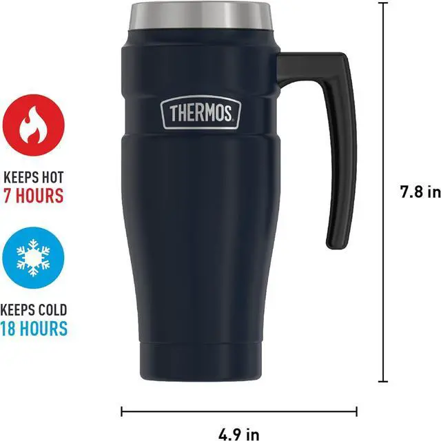 Alt view image 6 of 6 - Stainless King Vacuum-Insulated Travel Mug 16 Ounce Midnight Blue