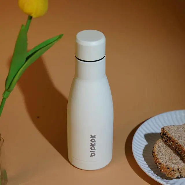 Alt view image 5 of 6 - 25oz Insulated Water Bottle Double Wall Vacuum Insulated Stainless Steel Water Bottles for Spots Keep Cold and Hot Beige