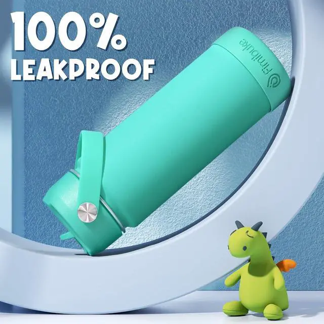 Alt view image 4 of 7 - Kids Insulated Water Bottle 18oz BPA FREE Kids Cups with Straw Double Wall Vacuum Tumbler 18/8 Stainless Steel Leak Proof Toddler Water Bottle for School Boys Girls (2 Pack Ocean Life)