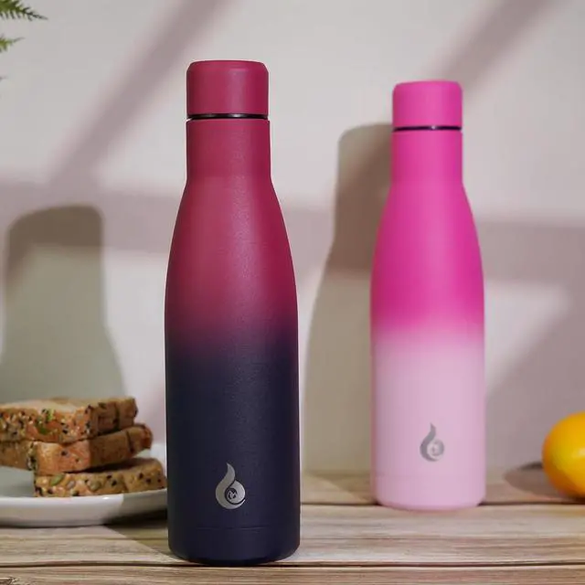 Alt view image 5 of 6 - Insulated Water Bottle 17oz Stainless Steel Water Bottles Diashwasher Safe Reusable Metal Thermos Keep Cold and Hot Charming Black Red