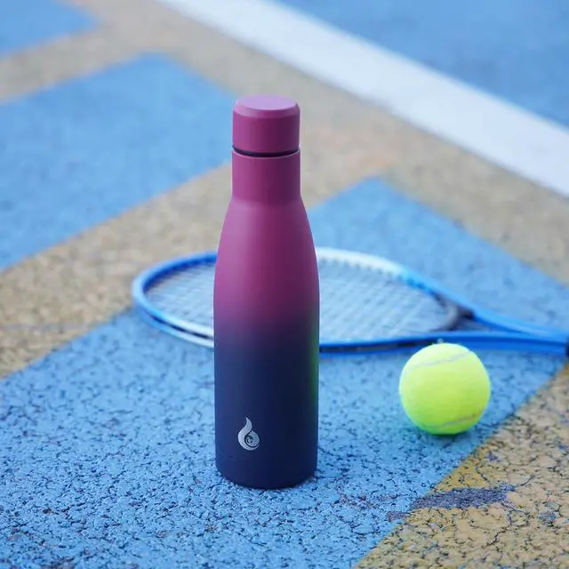 Alt view image 6 of 6 - Insulated Water Bottle 17oz Stainless Steel Water Bottles Diashwasher Safe Reusable Metal Thermos Keep Cold and Hot Charming Black Red