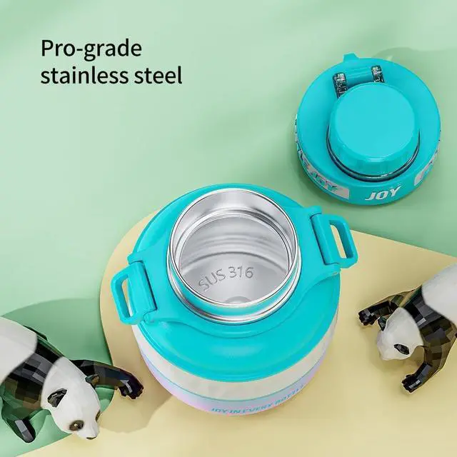 Alt view image 6 of 7 - Stainless Steel Double Vacuum Insulated Water Bottle for Cold Drinks Sports Travel Fashion Office Leak-proof Flip Cold Iced for 12 Hours 16OZ / 500ML