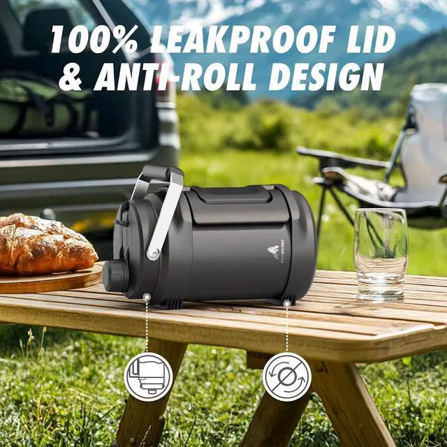 Alt view image 3 of 7 - 64 oz Insulated Water Bottle for Gym: 2-in-1 Straw Spout Lid Dual Handle Leakproof Keep Cold 36H Half Gallon Stainless Steel Water Jug for Travel Hiking Cycling Park Workout Picnic (Midnight)