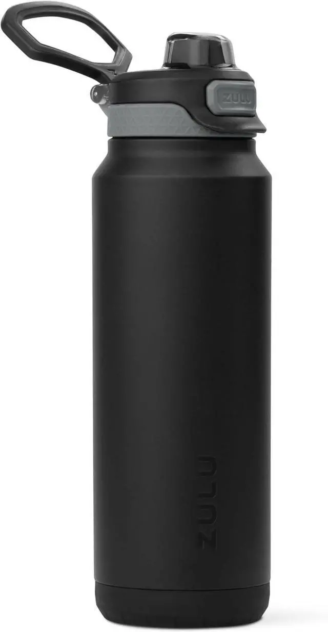 Main image of Powerfill Pro 32oz Stainless Steel Water Bottle with Quick Fill Lid Triple Walled Vacuum Insulated Metal Leak Proof Locking Lid Sip and Chug Reusable BPA Free Black