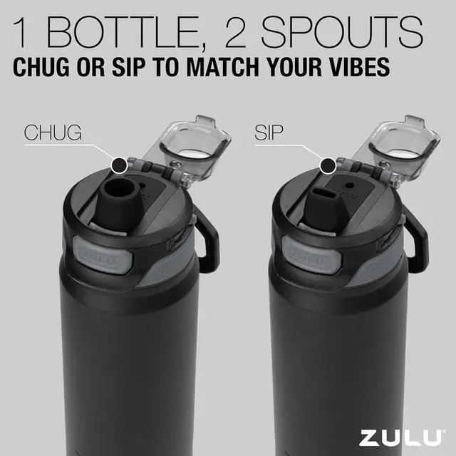 Alt view image 7 of 7 - Powerfill Pro 32oz Stainless Steel Water Bottle with Quick Fill Lid Triple Walled Vacuum Insulated Metal Leak Proof Locking Lid Sip and Chug Reusable BPA Free Black
