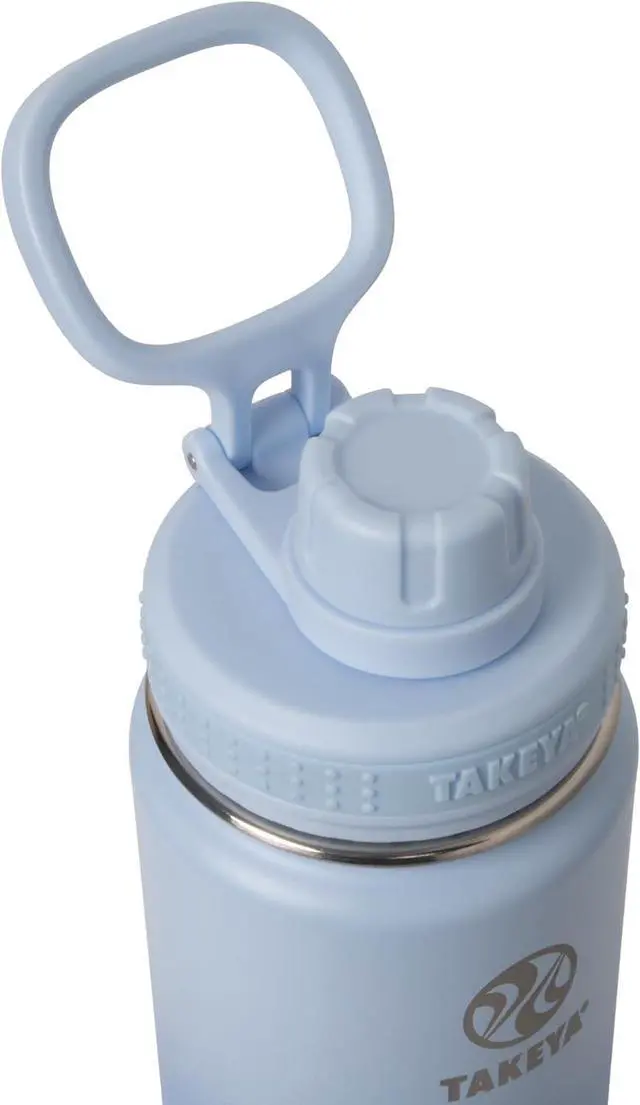 Alt view image 3 of 6 - Actives Water Bottle with Spout Lid - Bottle with Double Stainless Steel Insulation - Dishwasher Safe & BPA-Free - Bottle with Spout Lid & Removable Bumper - 24 oz Ombre Pacific Blue