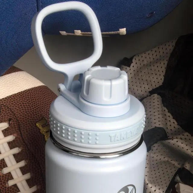 Alt view image 4 of 6 - Actives Water Bottle with Spout Lid - Bottle with Double Stainless Steel Insulation - Dishwasher Safe & BPA-Free - Bottle with Spout Lid & Removable Bumper - 24 oz Ombre Pacific Blue