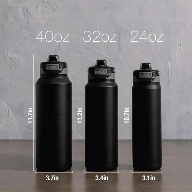 Alt view image 6 of 7 - Powerfill Pro 32oz Stainless Steel Water Bottle with Quick Fill Lid Triple Walled Vacuum Insulated Metal Leak Proof Locking Lid Sip and Chug Reusable BPA Free Black