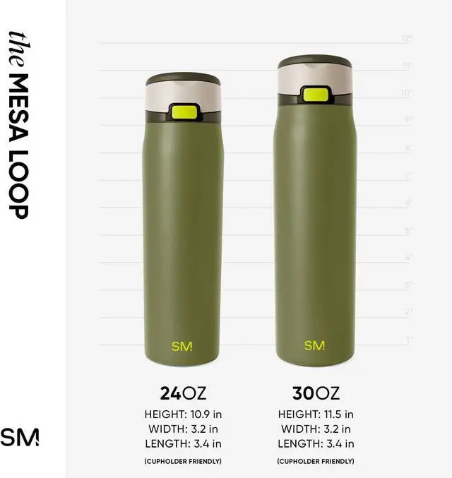 Alt view image 6 of 7 - Mesa Loop Water Bottle with Straw | 30oz Cup Holder Friendly Insulated Stainless Steel Bottles for Travel Sports and School | Cricket