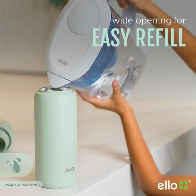 Alt view image 7 of 7 - Cooper 32oz Stainless Steel Water Bottle with 2 Lids Chug and Straw | Leak Proof | Double Walled and Vacuum Insulated | Built in Carry Loop | Dishwasher Safe | Black