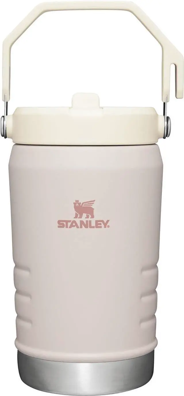 Main image of Stanley IceFlow Flip Straw Jug with Handle 40 oz| Twist On Lid and Flip Up Straw | Leak Resistant for Travel and Sports | Insulated Stainless Steel | BPA-Free | Rose Quartz