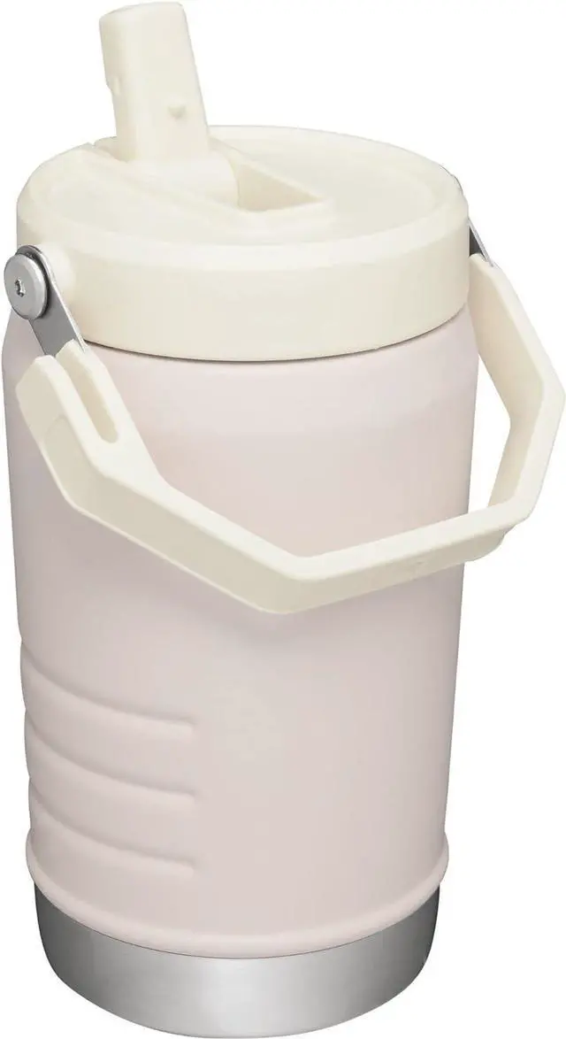 Alt view image 3 of 7 - Stanley IceFlow Flip Straw Jug with Handle 40 oz| Twist On Lid and Flip Up Straw | Leak Resistant for Travel and Sports | Insulated Stainless Steel | BPA-Free | Rose Quartz