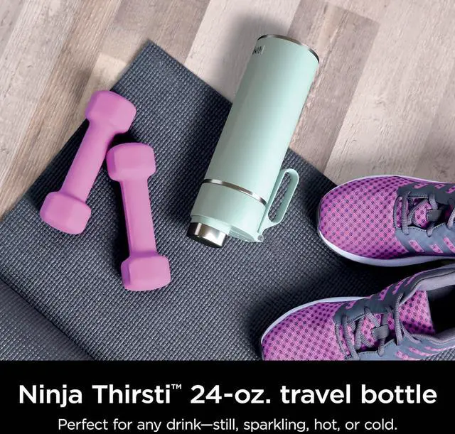 Alt view image 2 of 7 - DW2401MT Thirsti 24oz Travel Water Bottle For Carbonated Sparkling Drinks Colder and Fizzier Longer Leak Proof 24 Hrs Cold Dishwasher Safe Stainless Steel Insulated Tumbler Seafoam Blue