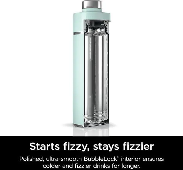 Alt view image 4 of 7 - DW2401MT Thirsti 24oz Travel Water Bottle For Carbonated Sparkling Drinks Colder and Fizzier Longer Leak Proof 24 Hrs Cold Dishwasher Safe Stainless Steel Insulated Tumbler Seafoam Blue