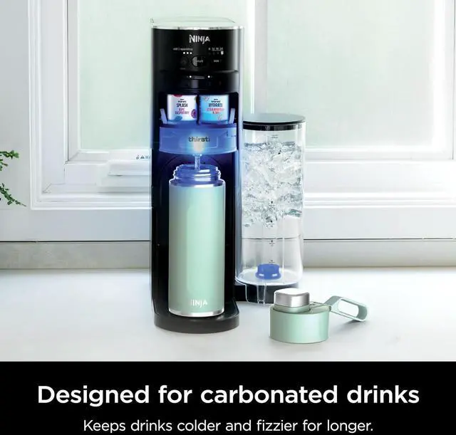 Alt view image 3 of 7 - DW2401MT Thirsti 24oz Travel Water Bottle For Carbonated Sparkling Drinks Colder and Fizzier Longer Leak Proof 24 Hrs Cold Dishwasher Safe Stainless Steel Insulated Tumbler Seafoam Blue