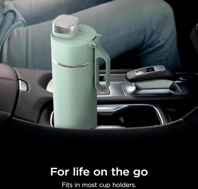 Alt view image 7 of 7 - DW2401MT Thirsti 24oz Travel Water Bottle For Carbonated Sparkling Drinks Colder and Fizzier Longer Leak Proof 24 Hrs Cold Dishwasher Safe Stainless Steel Insulated Tumbler Seafoam Blue