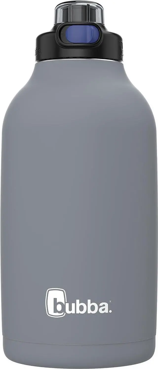 Main image of Radiant Stainless Steel Simple-Lid Rubberized Water Bottle Bass 64oz.