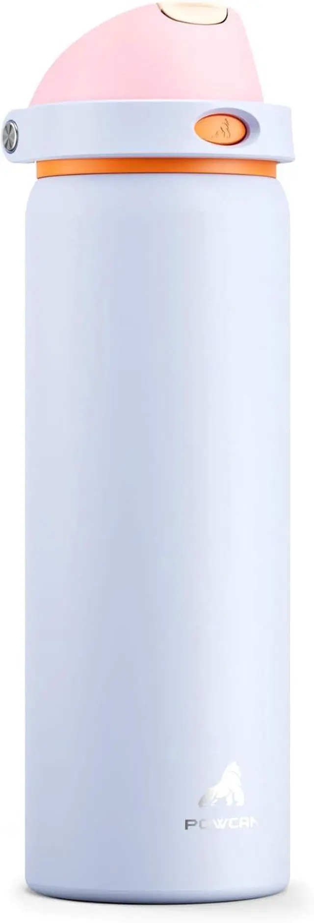 Main image of 32 oz Metal Water Bottle for School: One-hand Push Button Lid Leakproof Keep Cold 24Hrs BPA-Free Stainless Steel Insulated Flask with Straw for Gym Camping Hiking Outdoors (Lilac Mood)