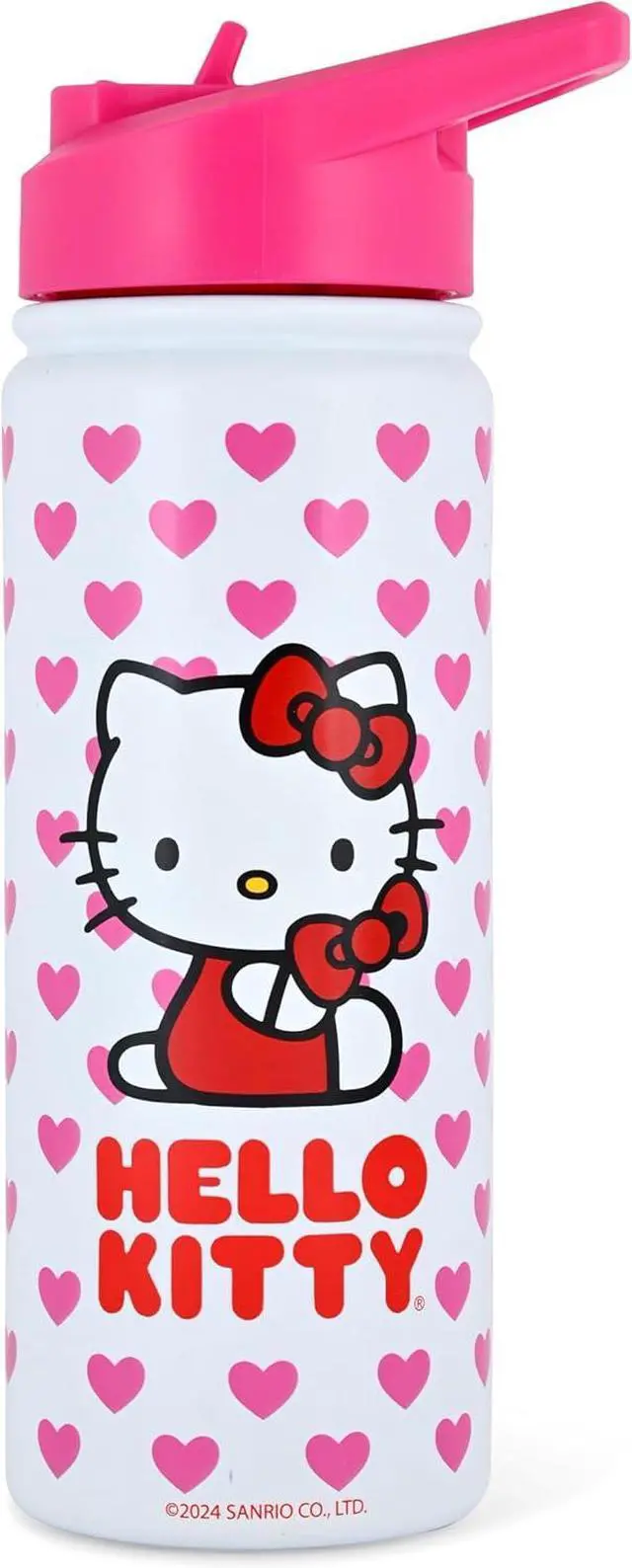 Main image of Sanrio Hello Kitty Insulated Stainless Steel Water Bottle | 20 Oz Insulated Water Bottle | Kids Water Bottle Thermos for Girls Boys Unisex C6VAC13FN