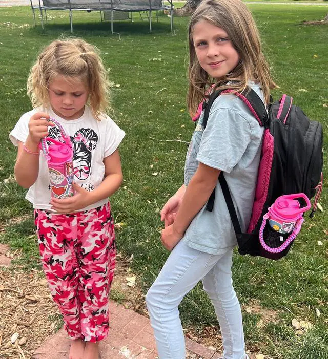 Alt view image 3 of 7 - Mininoo Kids Water Bottle for School, 16oz Insulated Stainless Steel Water Bottle Kids with Straw Lid for GirlsPurple/Pink